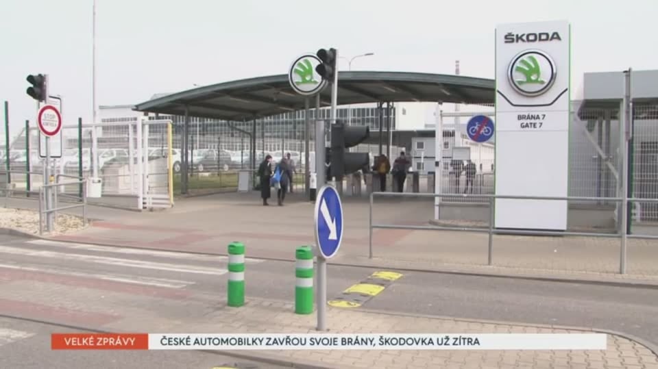 17.03. 2020 VELKÉ ZPRÁVY: ČESKÉ AUTOMOBILKY ZAVŘOU SVOJE BRÁNY, ŠKODOVKA UŽ ZÍTRA